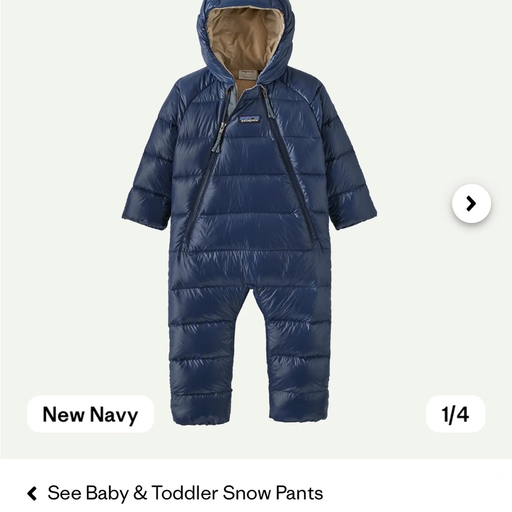 Patagonia New Navy Infant Snowsuit
